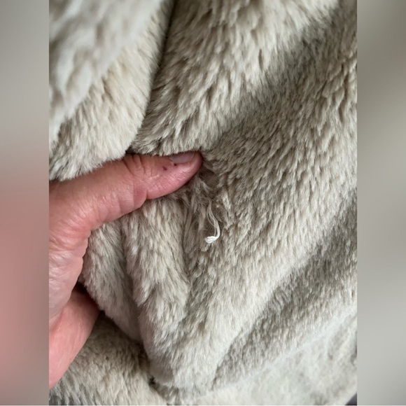 Ever New Cream Teddy Cozy Plush Jacket - size 0 - Picture 5 of 11